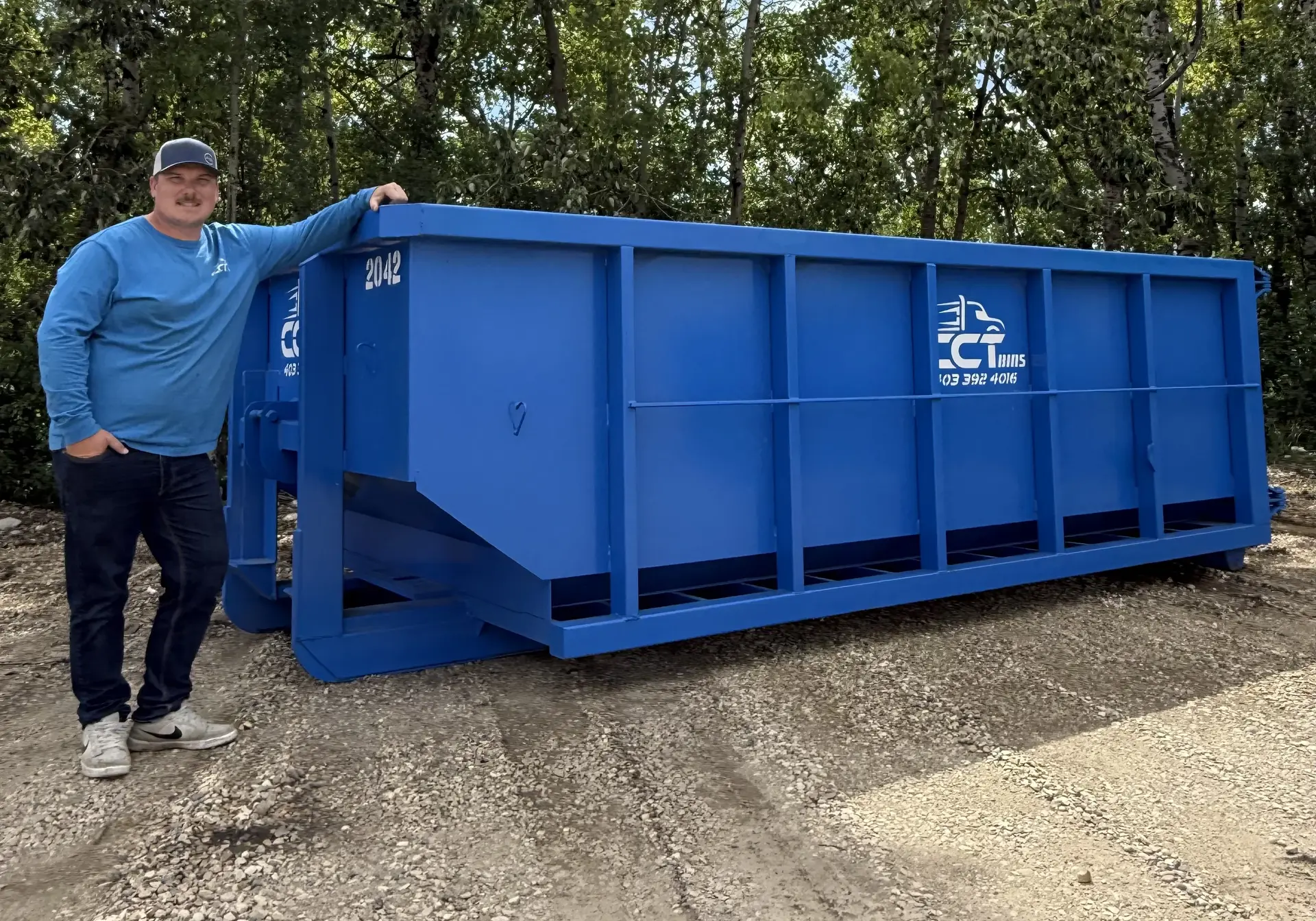 20 Yard yard dumpster rental Red Deer Calgary Edmonton Alberta - CCT Bins professional waste disposal service