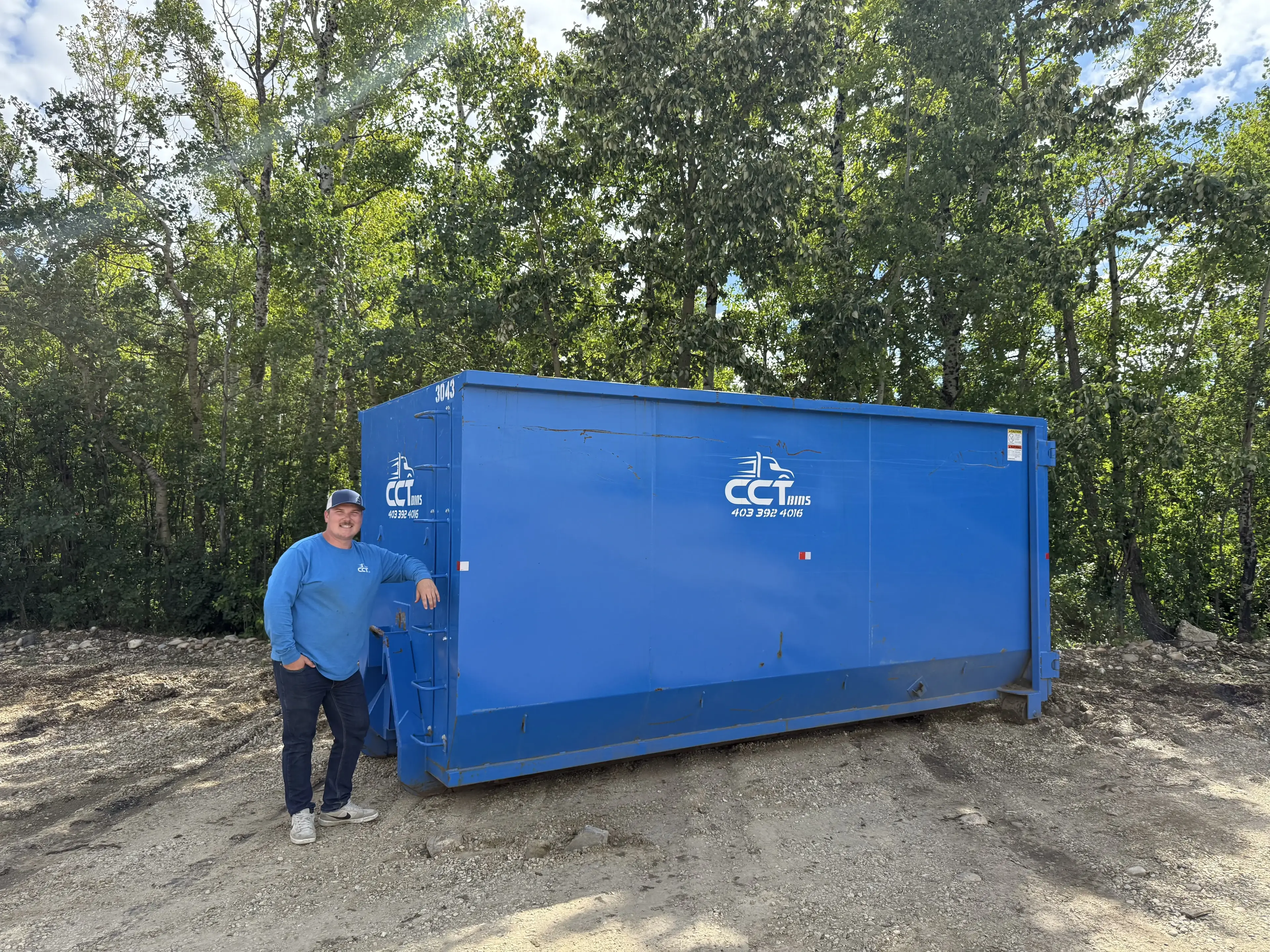 30 Yard dumpster bin on-site rental - CCT Bins professional service Alberta