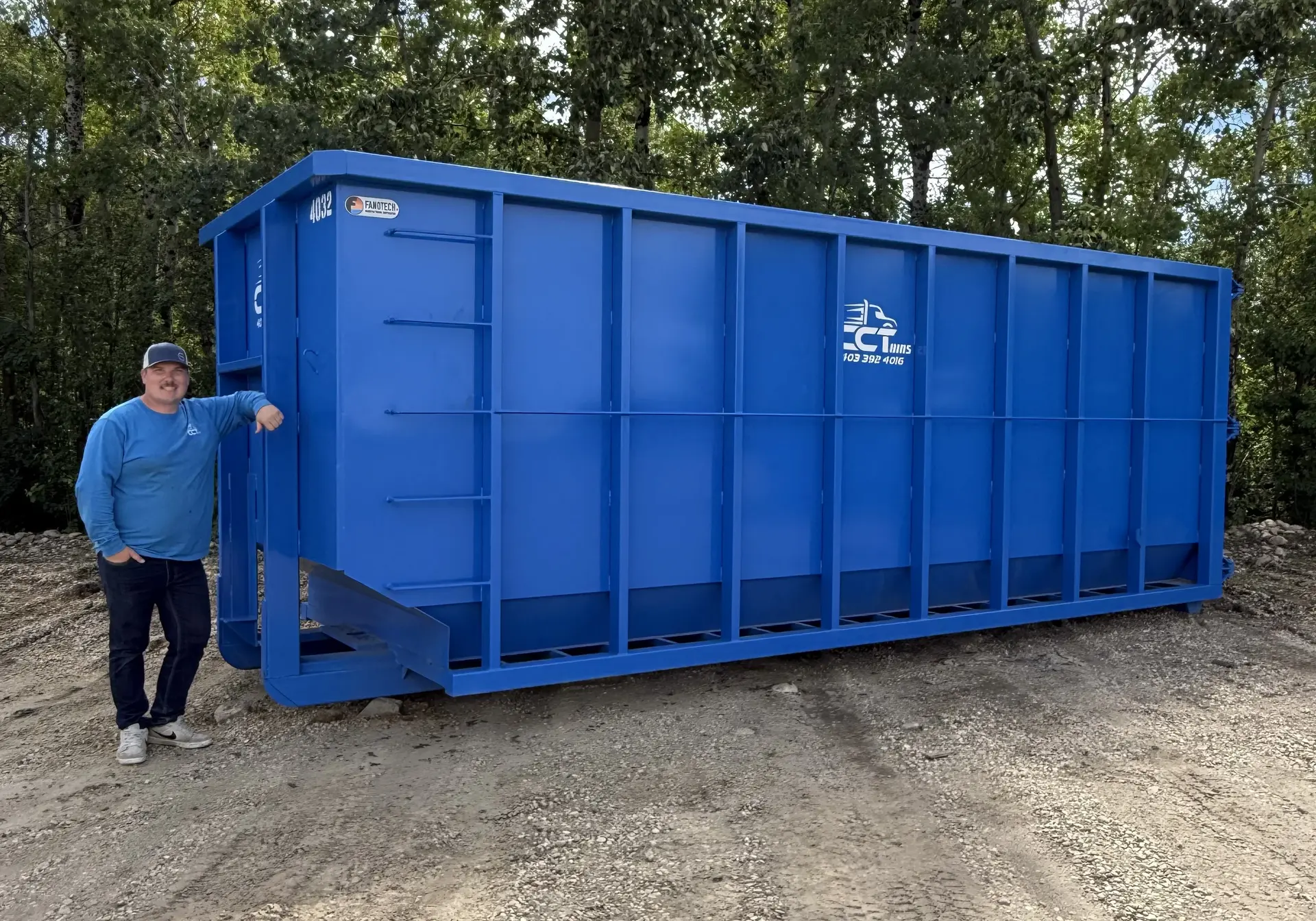 40 Yard yard dumpster rental Red Deer Calgary Edmonton Alberta - CCT Bins professional waste disposal service