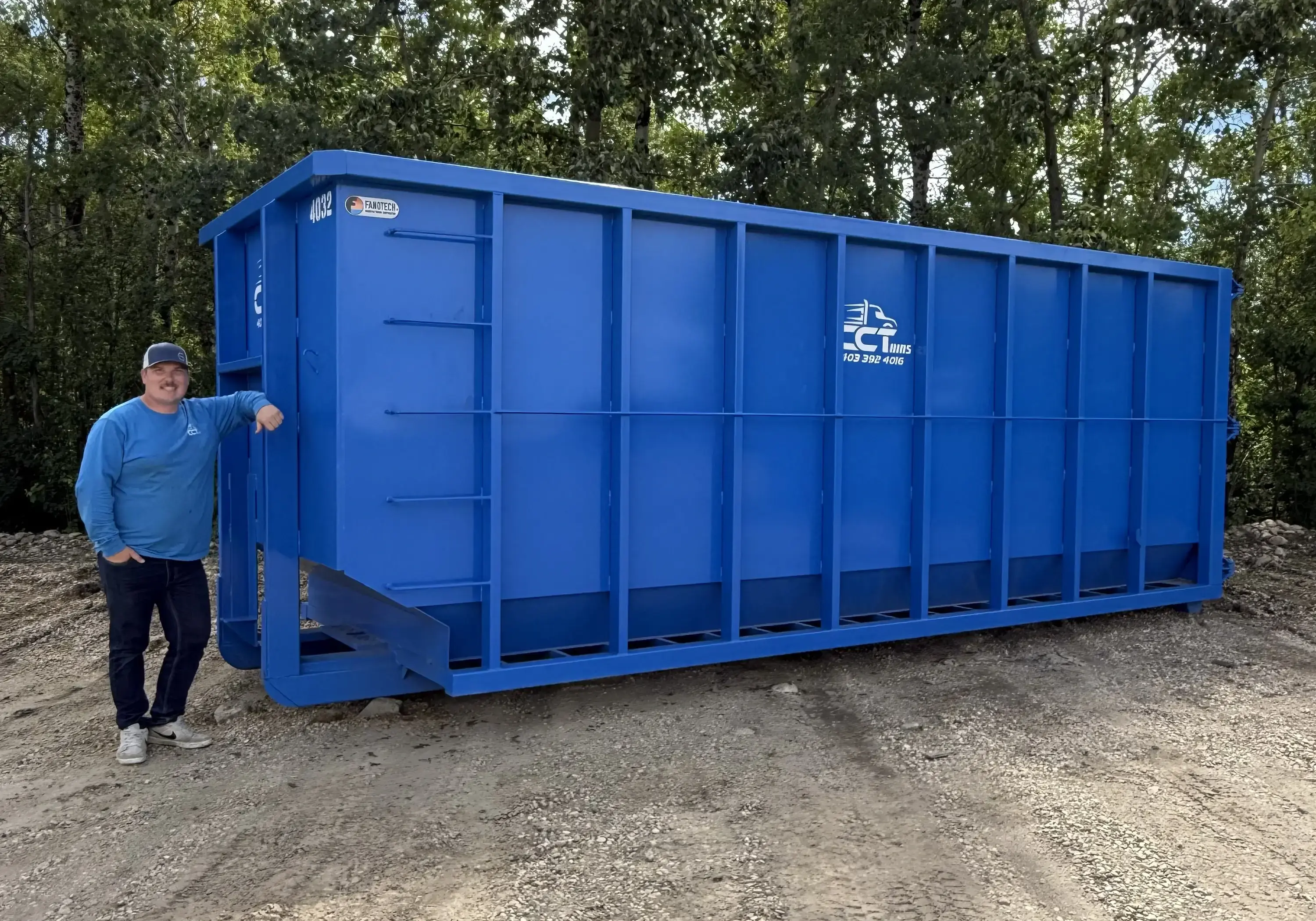 40 Yard yard dumpster rental Red Deer Calgary Edmonton Alberta - CCT Bins professional waste disposal service