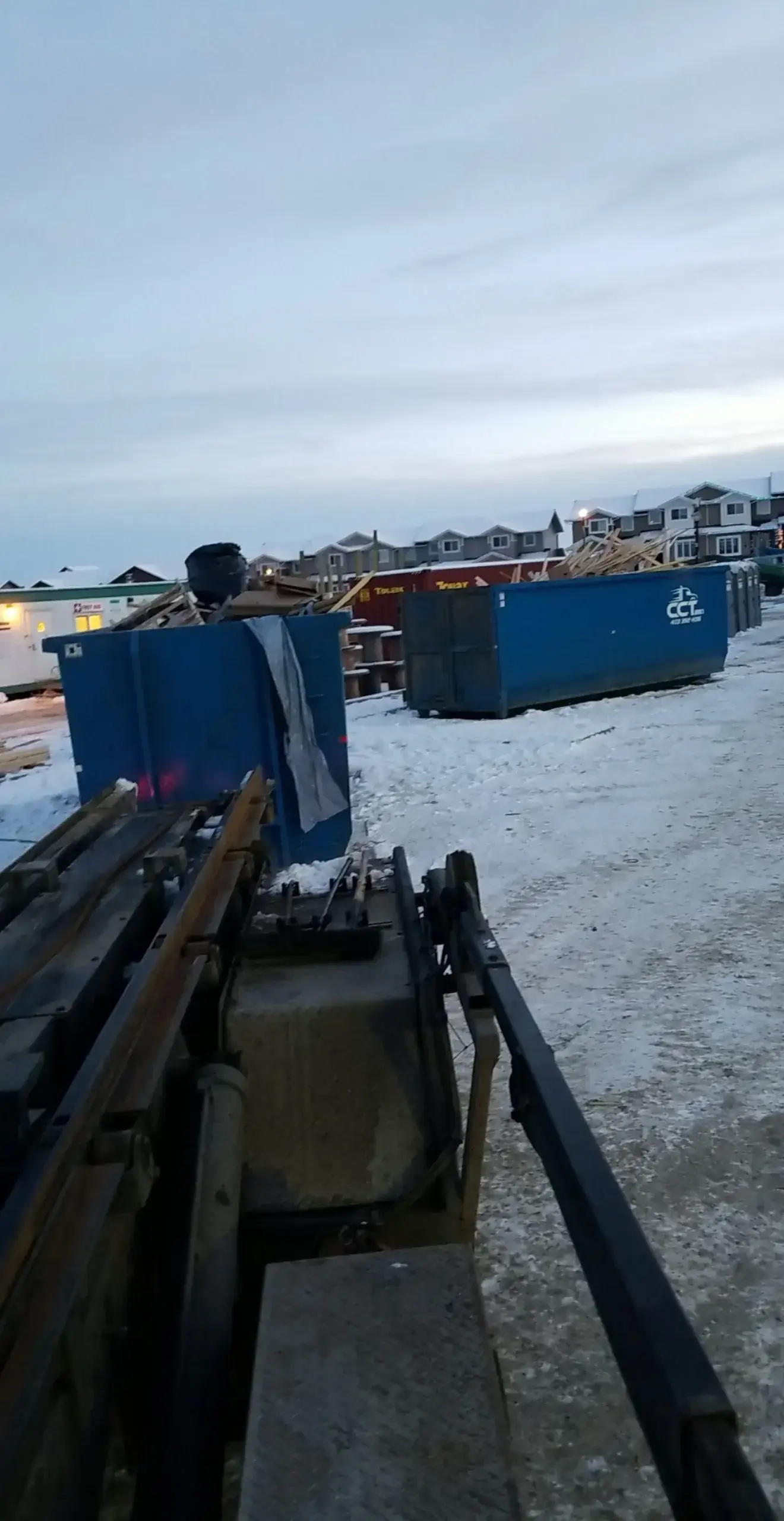 CCT Bins dumpster at construction site in Alberta
