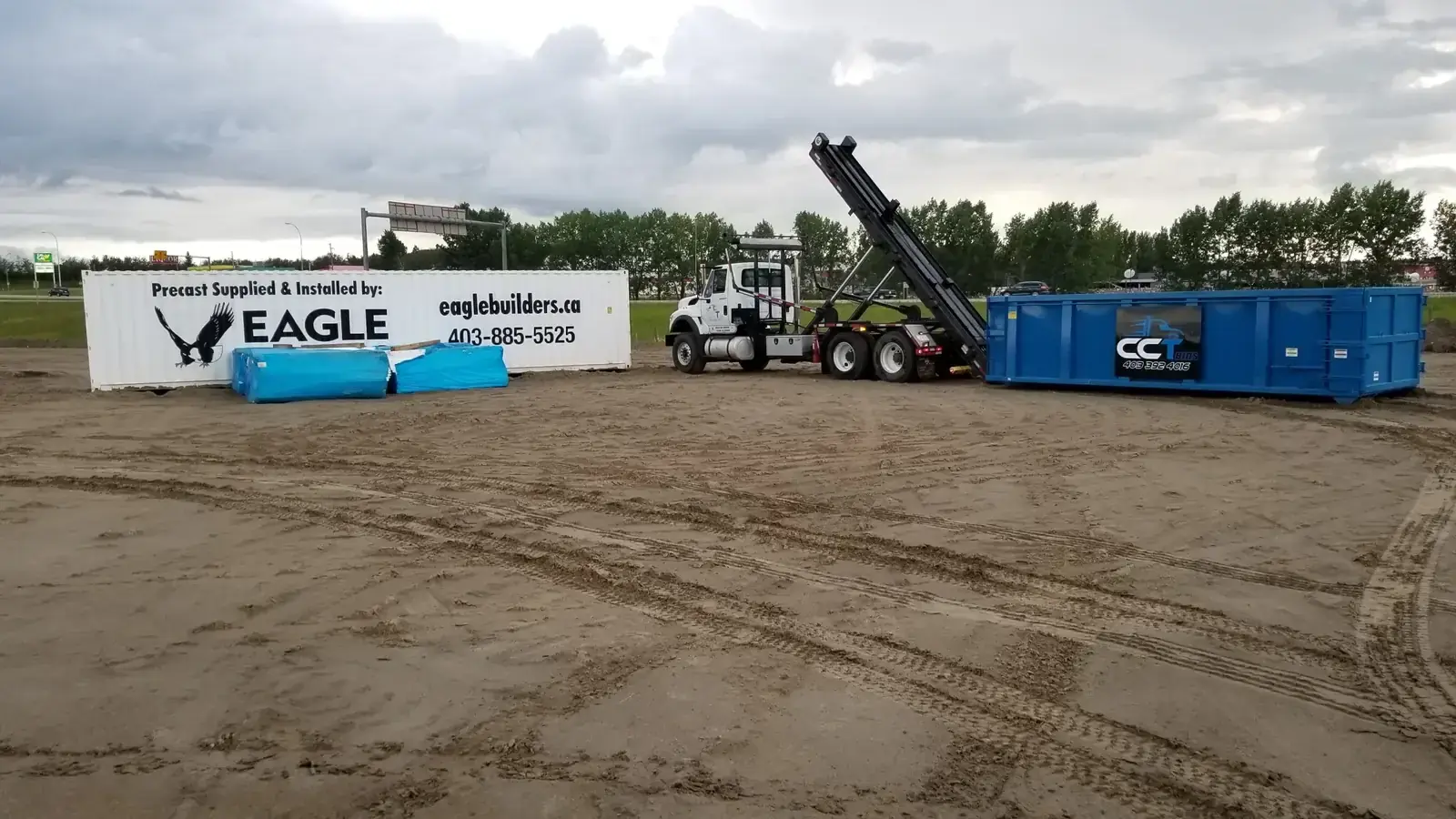 Construction dumpster rental Red Deer Calgary Edmonton - CCT Bins Alberta commercial waste disposal