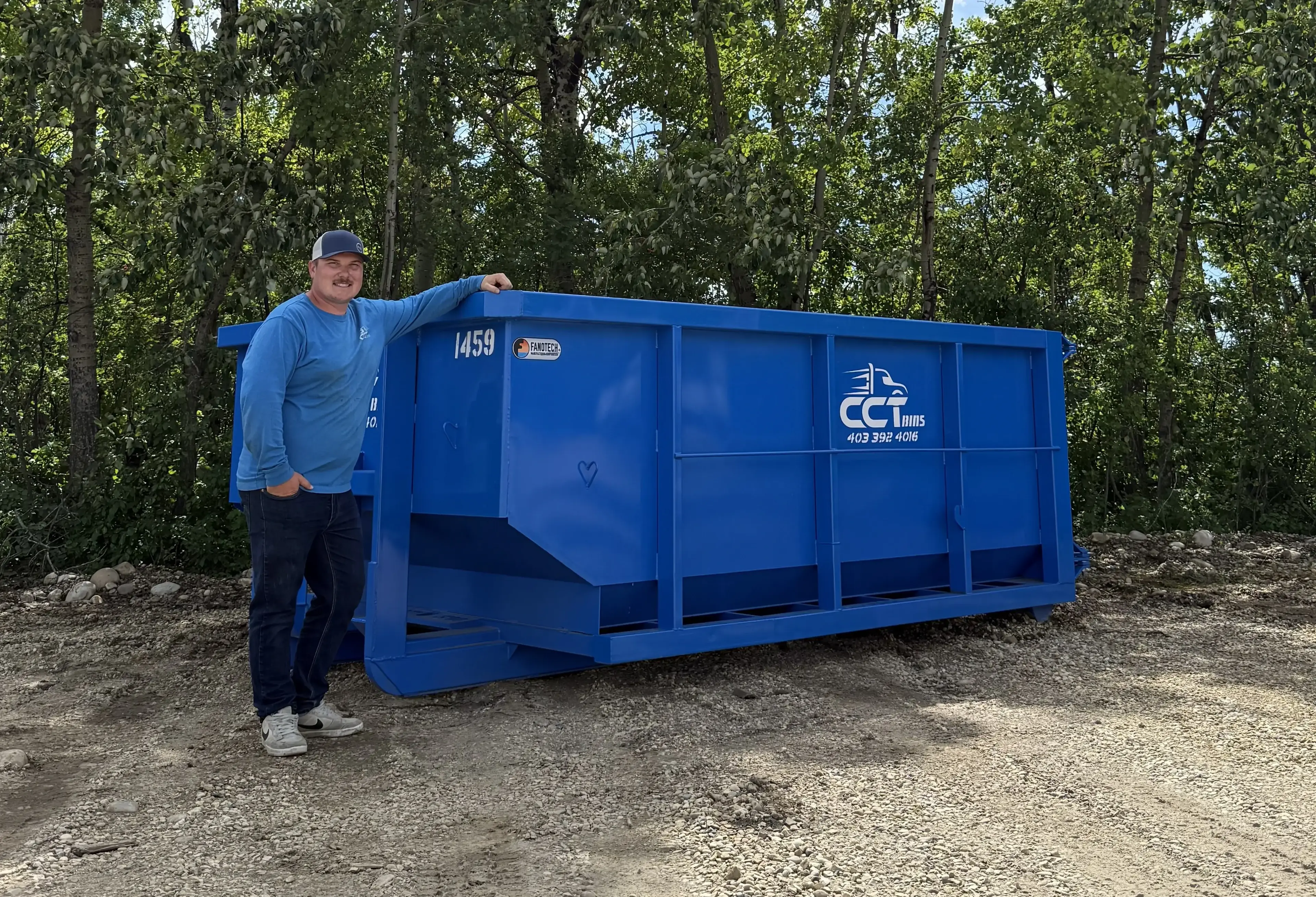 15 Yard yard dumpster rental Red Deer Calgary Edmonton Alberta - CCT Bins professional waste disposal service